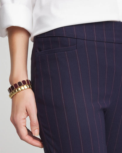 Chico's Shadow Stripe Brigitte™ Slim Pull-On Pants