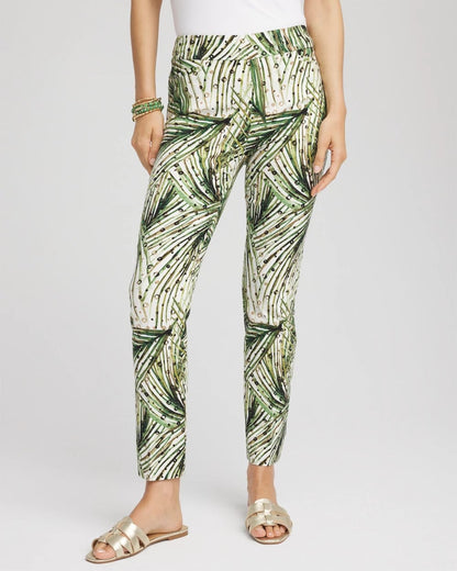 Chico's Brigitte™ Slim Ankle Palm-Print Pants