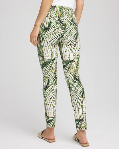 Chico's Brigitte™ Slim Ankle Palm-Print Pants