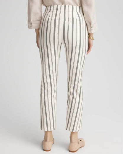 Chico's Brigitte™ Slub Striped Cropped Pants