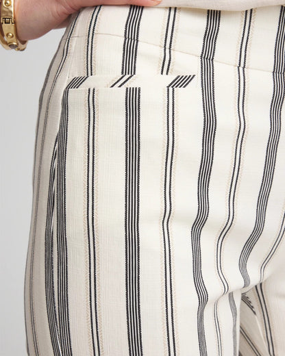Chico's Brigitte™ Slub Striped Cropped Pants