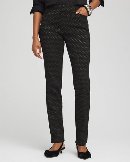 Chico's Brigitte™ Slim Full-Length Jacquard Pants