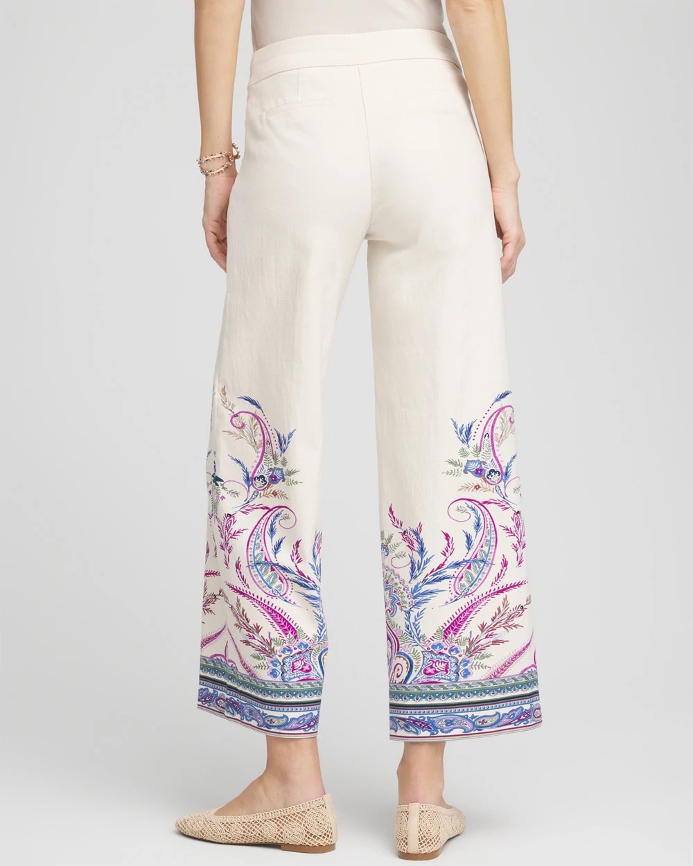 Chico's Brigitte™ Paisley Wide-Leg Cropped Pants