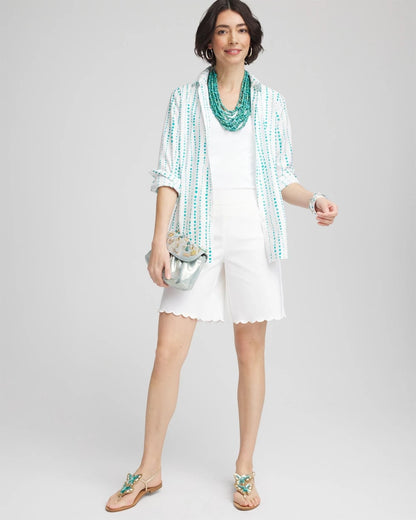 Chico's Brigitte™ Pull-On Scallop-Hem Shorts
