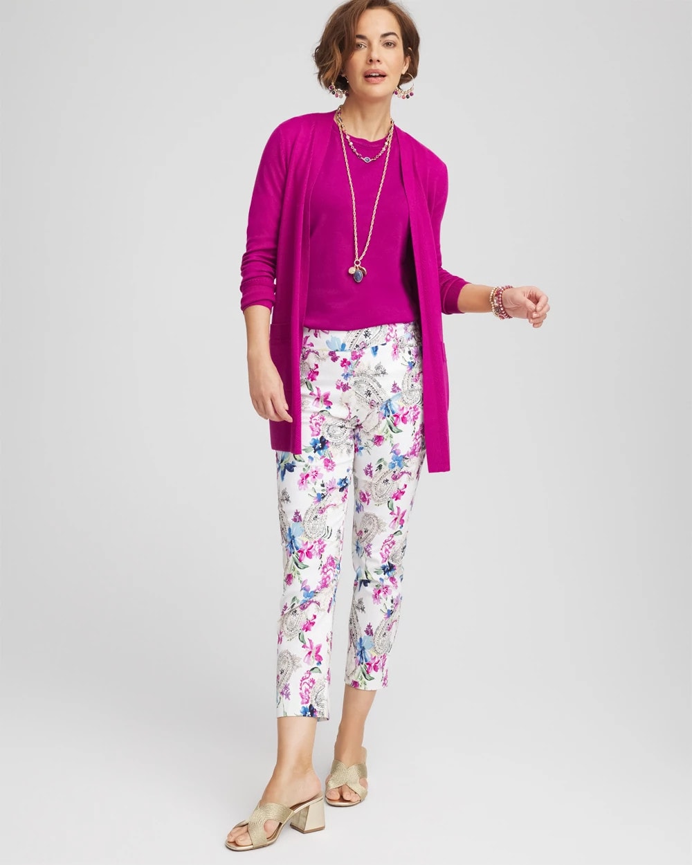 Chico's Brigitte™ Paisley Floral Cropped Pants