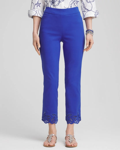 Chico's Brigitte™ Pull-On Cutwork Cropped Pants