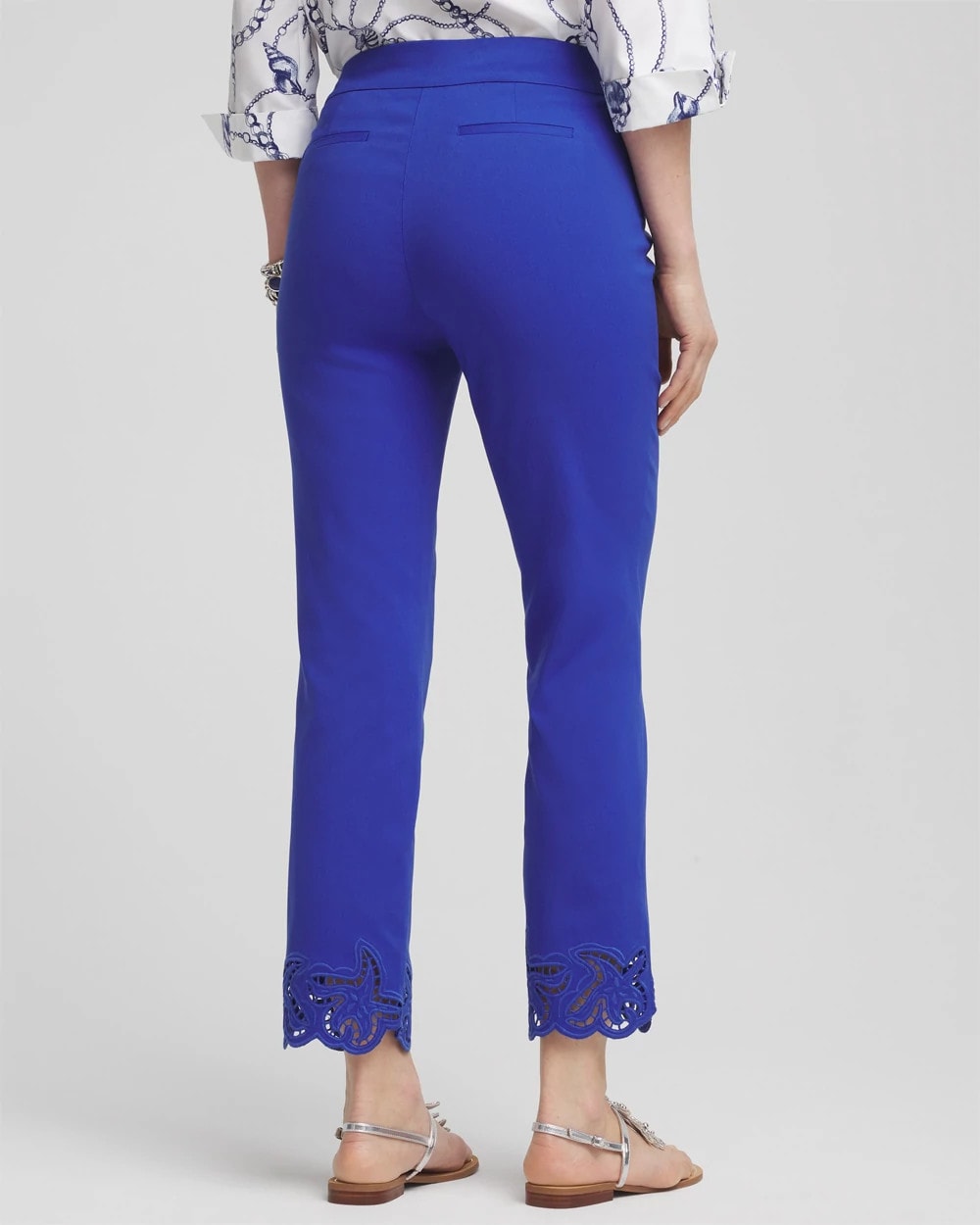 Chico's Brigitte™ Pull-On Cutwork Cropped Pants