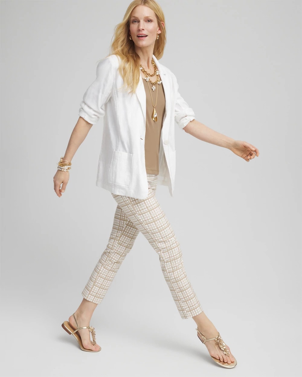 Chico's Brigitte™ Plaid Cropped Pants