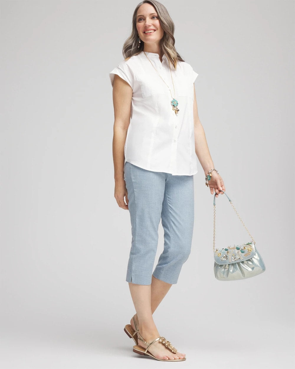 Chico's Brigitte™ Cross Dye Capri Pants