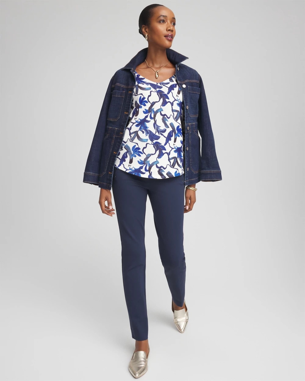 Chico's Juliet Slim Trim Detail Ankle Pants