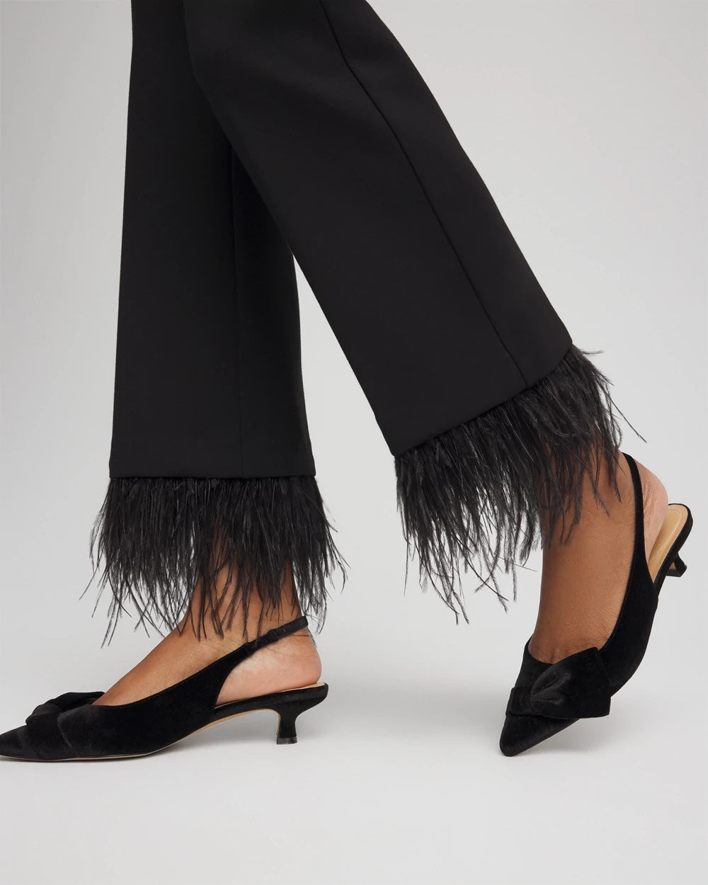 Chico's Juliet Feathered Flared Cropped Pants