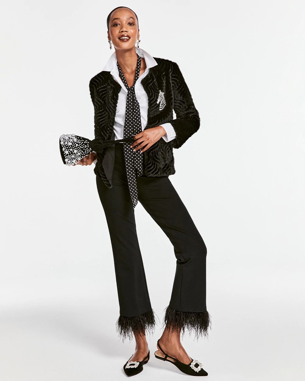 Chico's Juliet Feathered Flared Cropped Pants