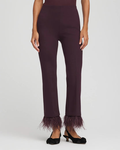 Chico's Juliet Feathered Flared Cropped Pants