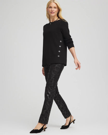 Chico's Juliet Foiled Slim Ponte Pants