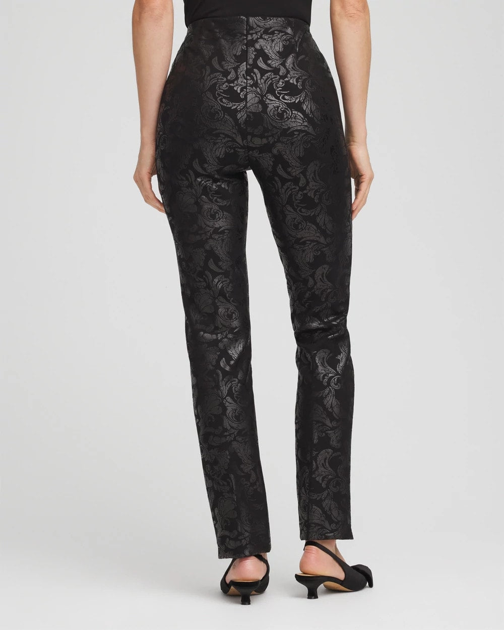 Chico's Juliet Foiled Slim Ponte Pants