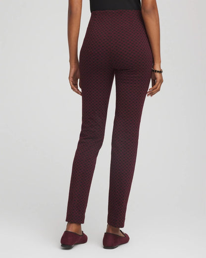 Chico's Circle Jacquard Juliet Slim Ankle Pants