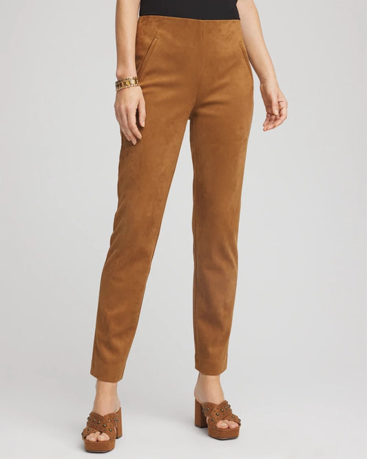 Chico's Faux Suede Juliet Slim Ankle Pants