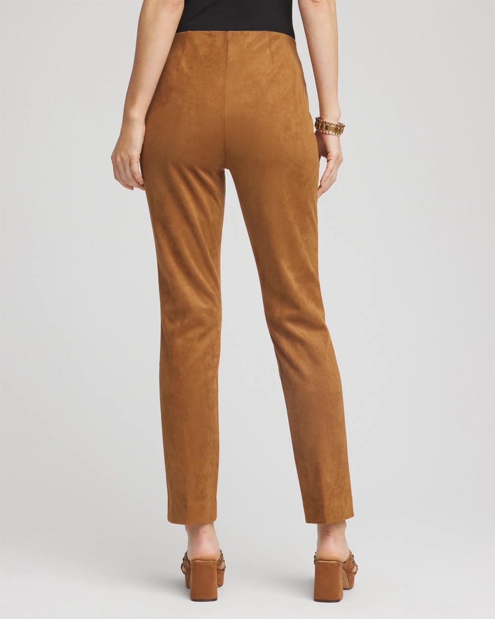 Chico's Faux Suede Juliet Slim Ankle Pants