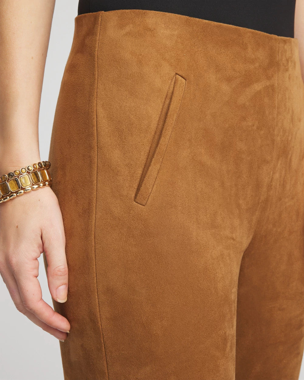 Chico's Faux Suede Juliet Slim Ankle Pants