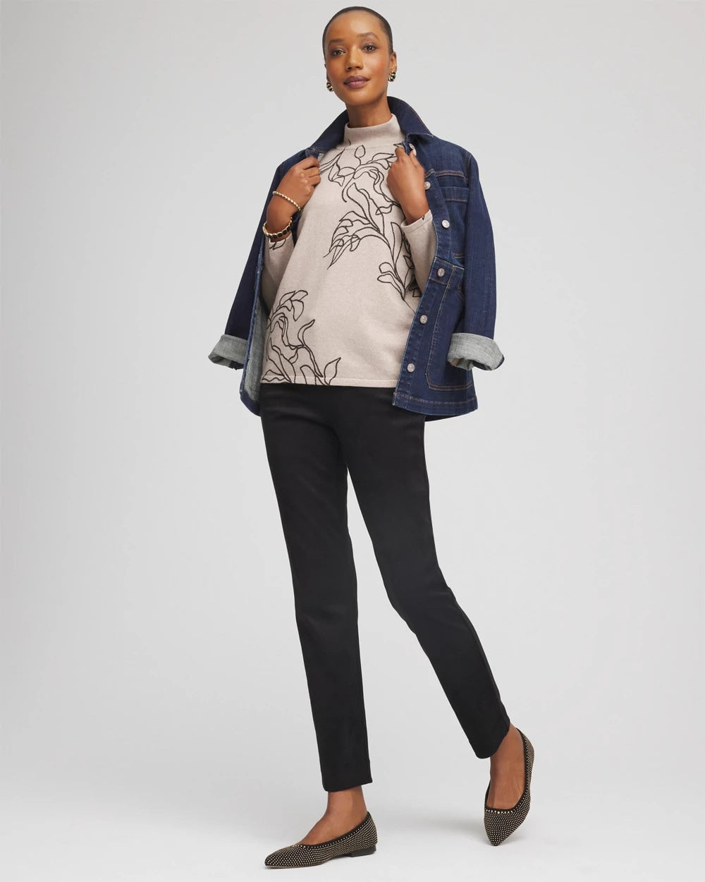 Chico's Faux Suede Juliet Slim Ankle Pants