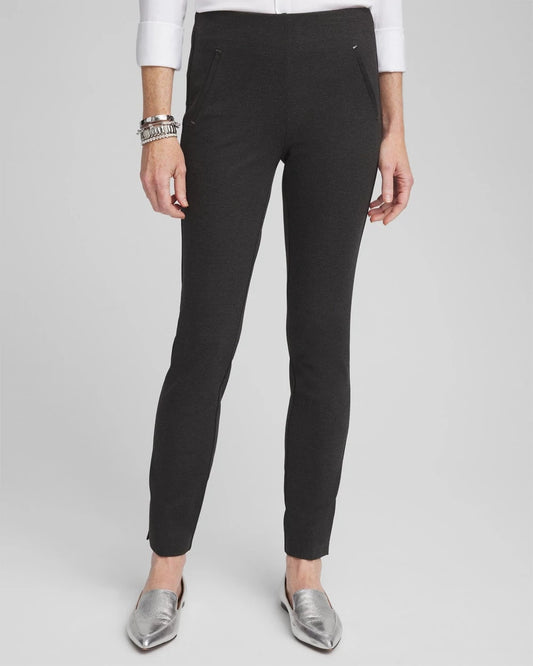 Chico's Juliet Trim Detail Ponte Ankle Pants