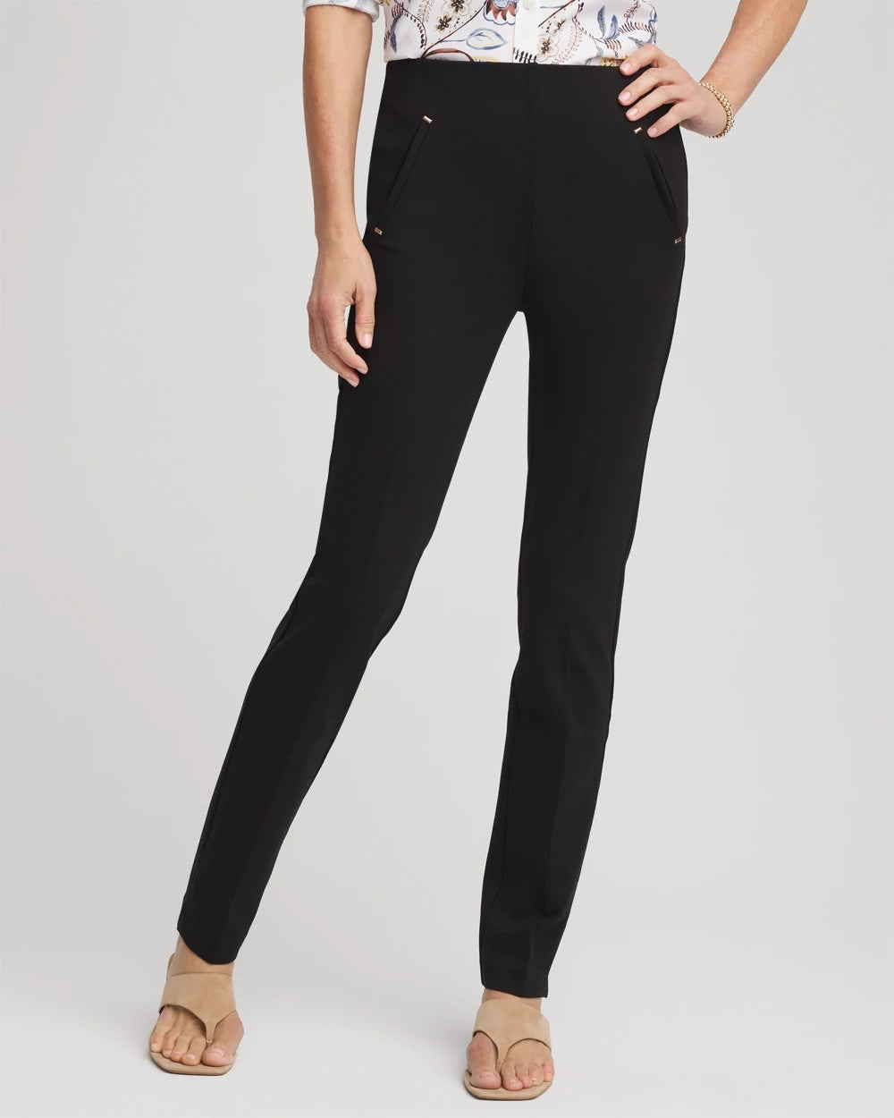 Chico's Juliet Slim Trim Detail Pants