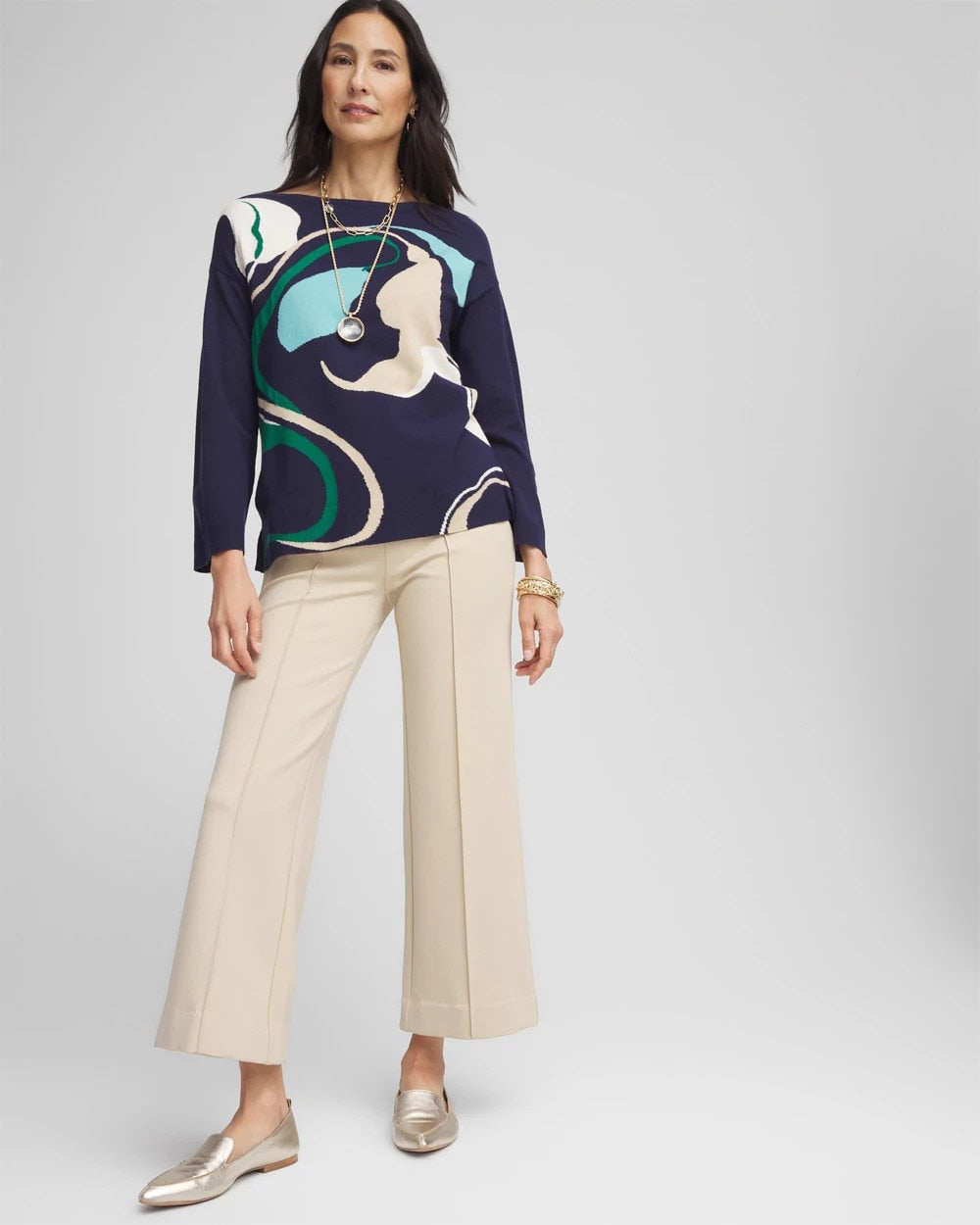 Chico's Lightweight Juliet Kick Flare Pants