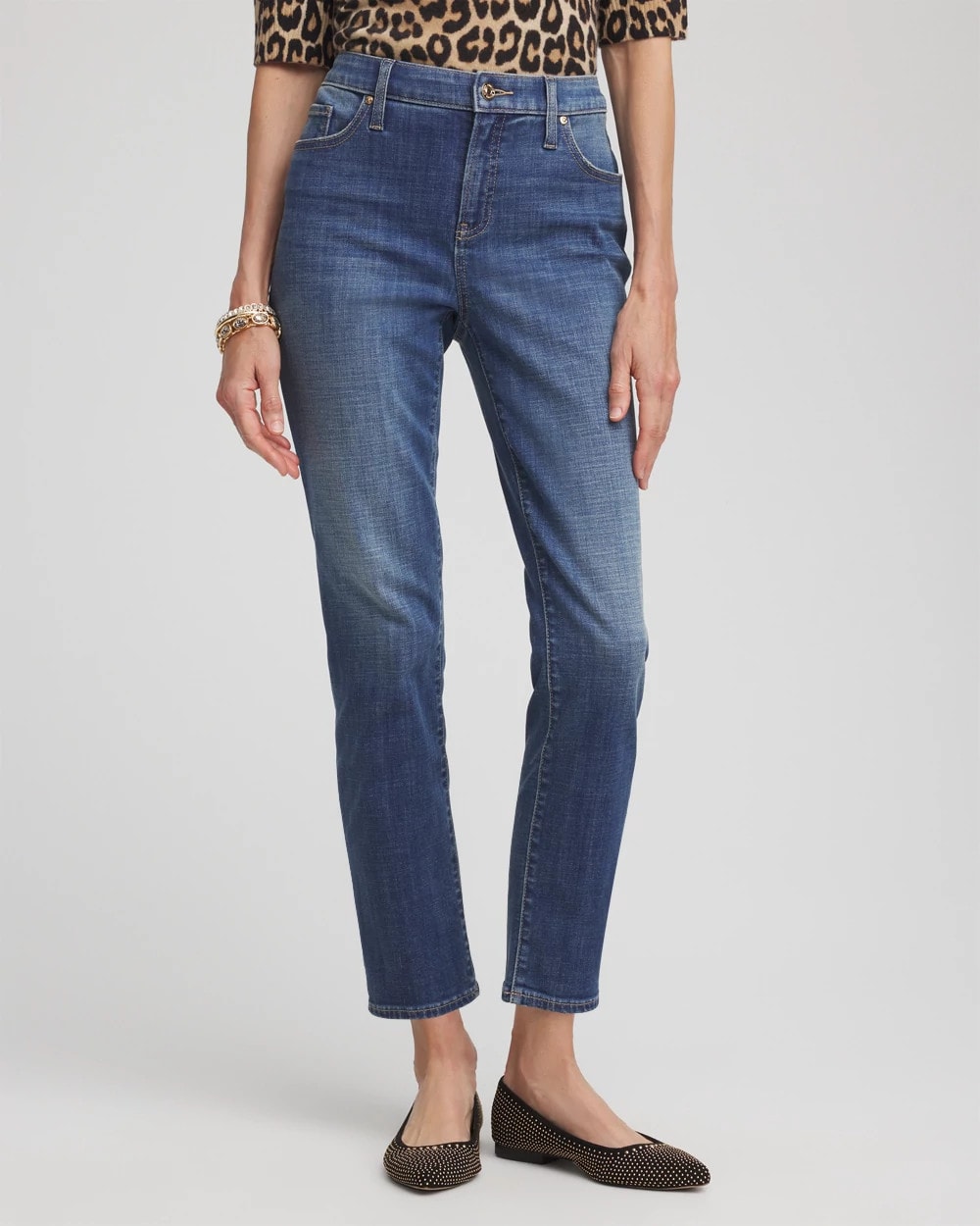 Chico's Girlfriend Slim Cropped Jeans