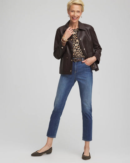 Chico's Girlfriend Slim Cropped Jeans
