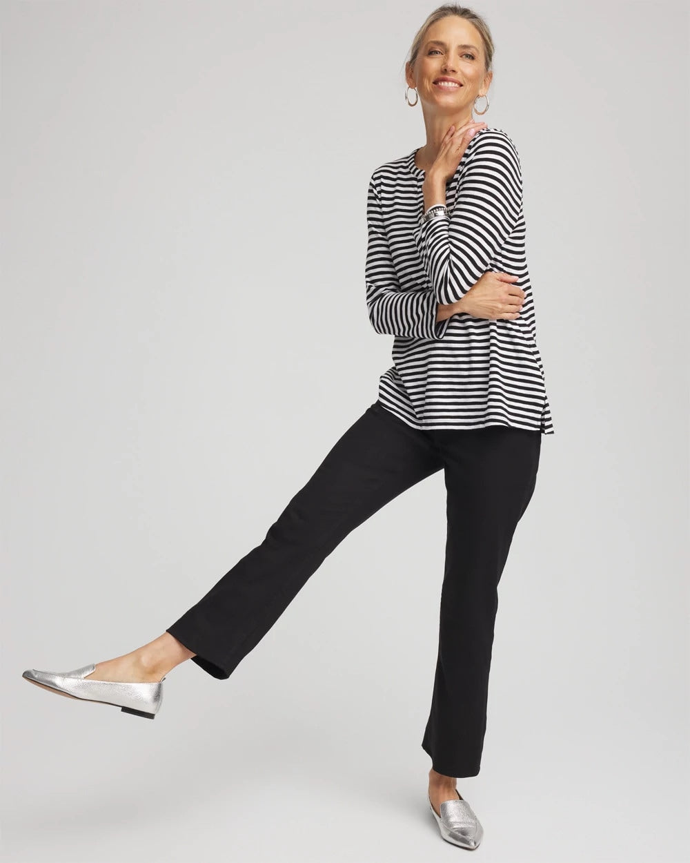 Chico's Cropped Girlfriend Kick-Flare Jeans
