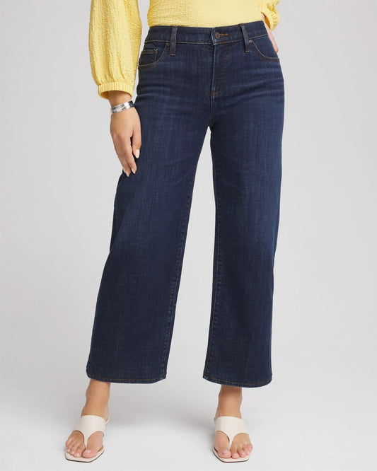 Chico's Girlfriend Cropped Wide-Leg Jean