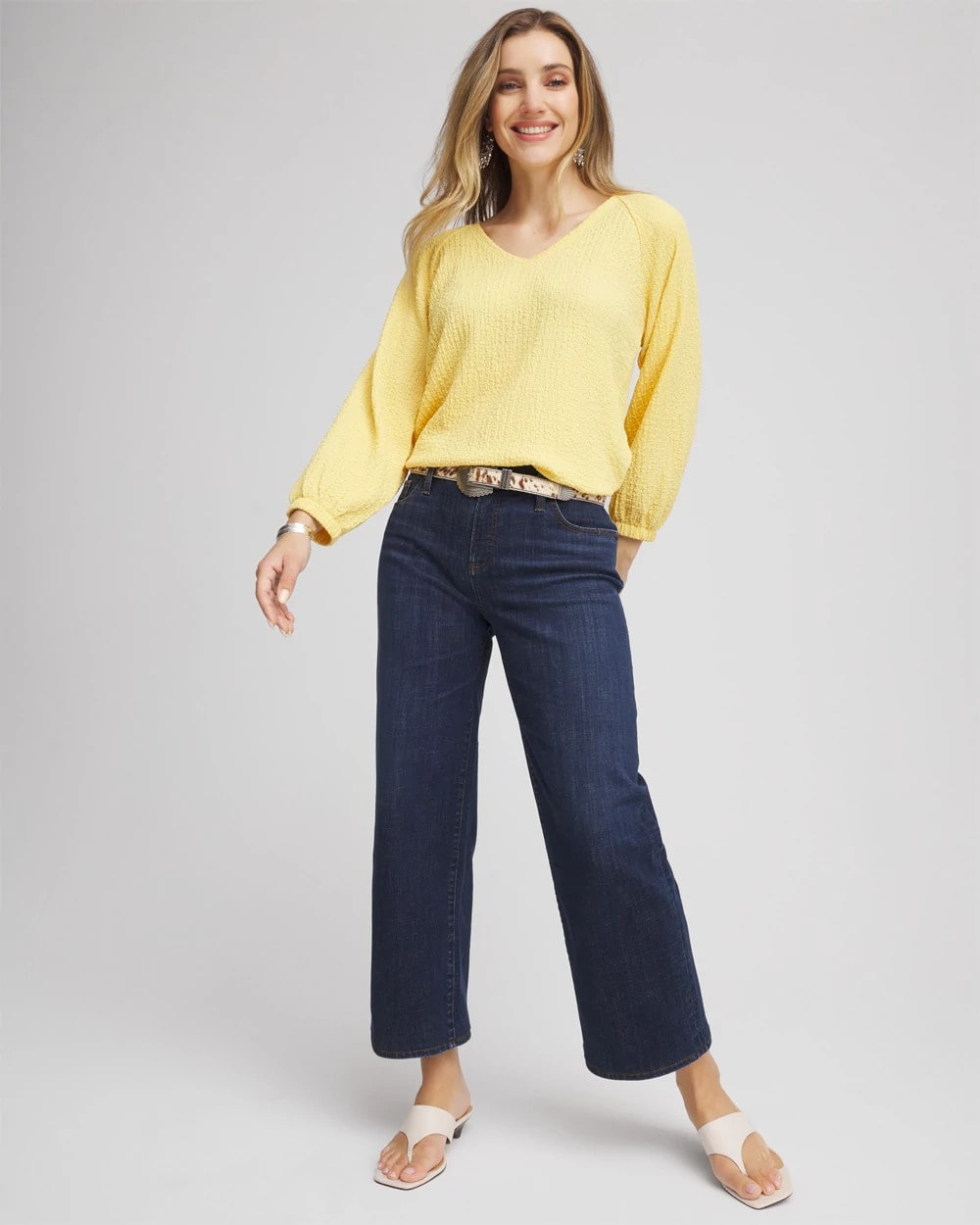 Chico's Girlfriend Cropped Wide-Leg Jean