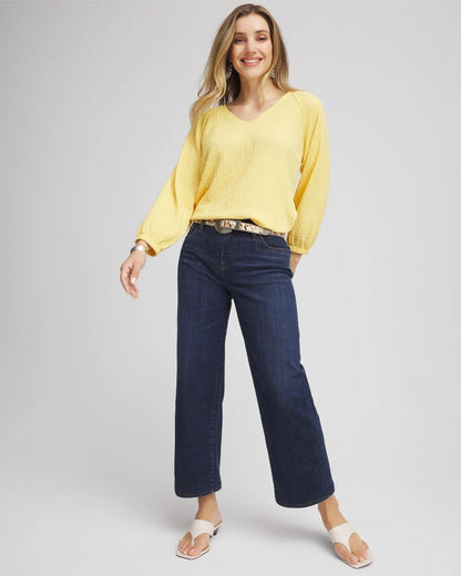 Chico's Girlfriend Cropped Wide-Leg Jean