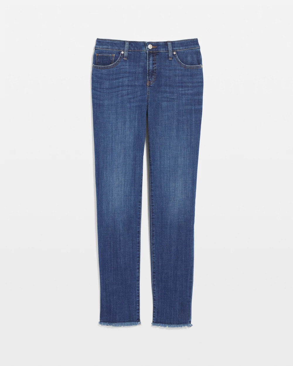 Chico's Girlfriend Slim Frayed Ankle Jeans
