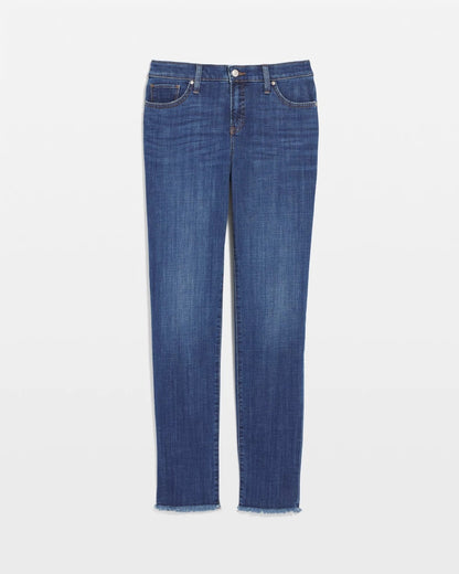 Chico's Girlfriend Slim Frayed Ankle Jeans