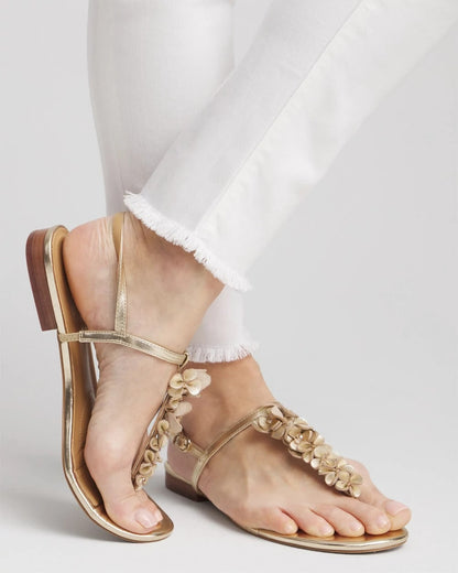Chico's No-Stain Girlfriend Frayed Ankle Jeans