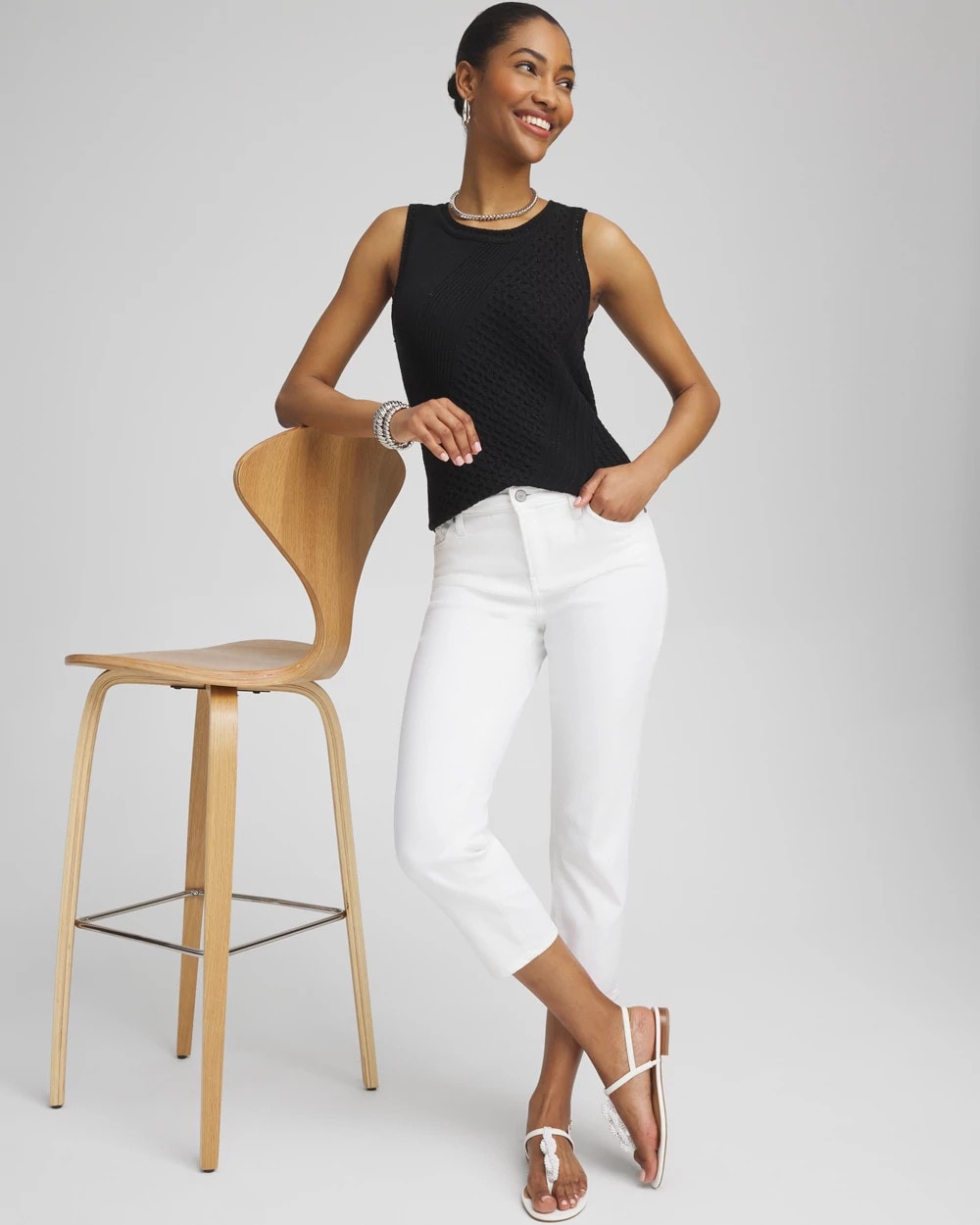 Chico's No Stain Girlfriend Cropped Jeans