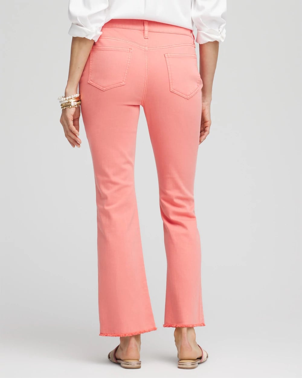 Chico's Girlfriend Fray Hem Kick Flare Jeans