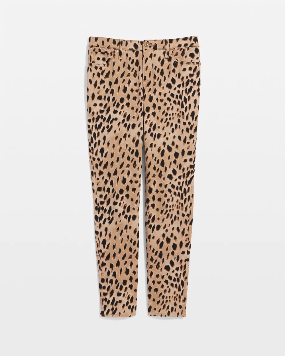 Chico's Leopard Girlfriend Slim Ankle Jeans