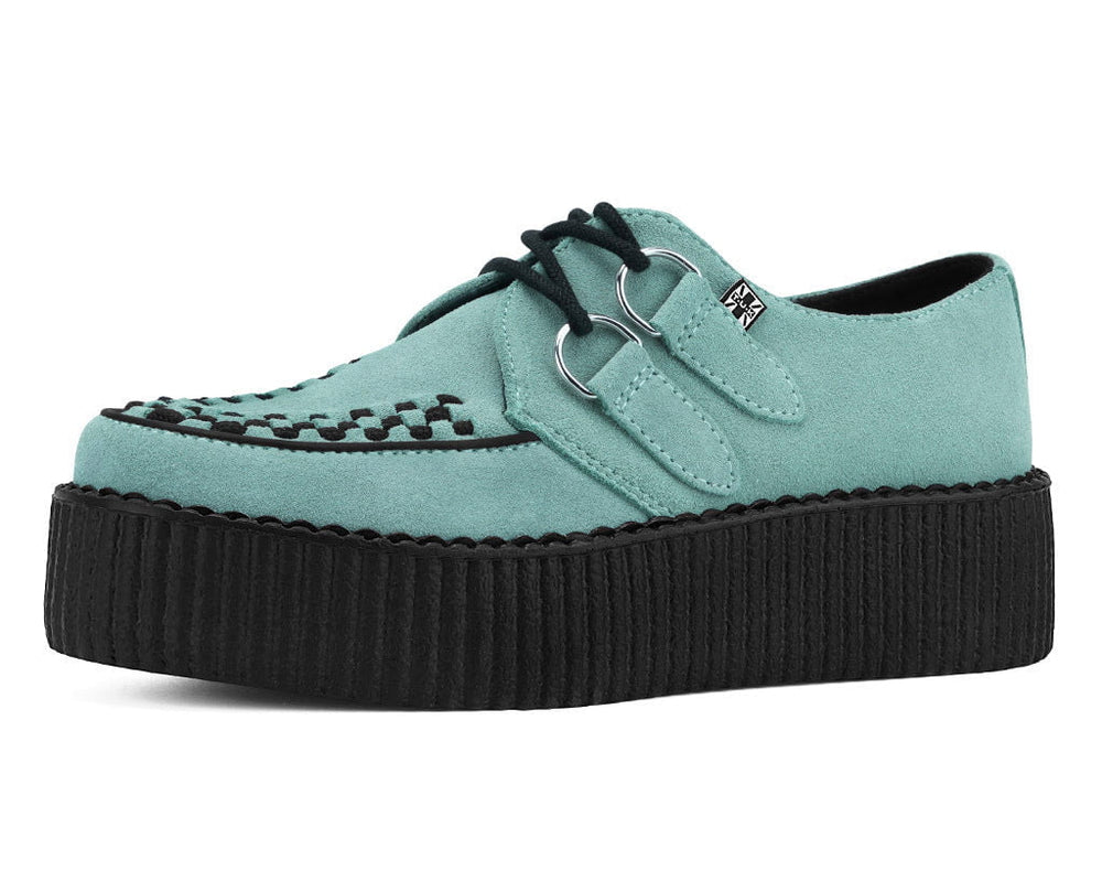 T.U.K. Shoes V3466 Pale Blue Suede Viva Mondo Creeper