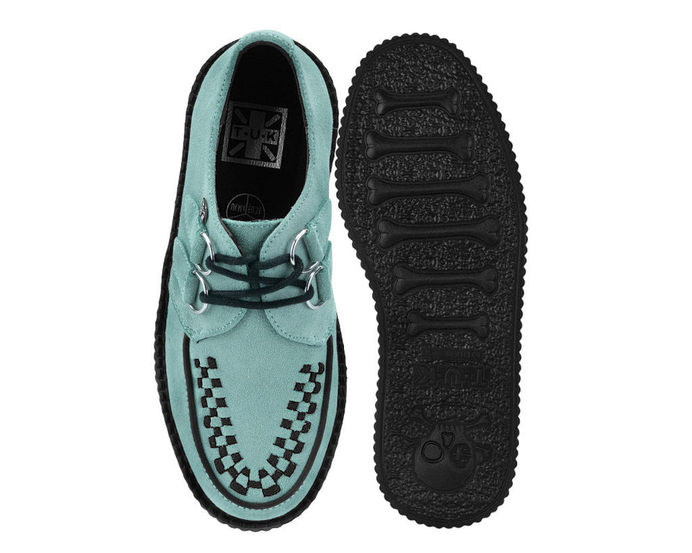 T.U.K. Shoes V3466 Pale Blue Suede Viva Mondo Creeper