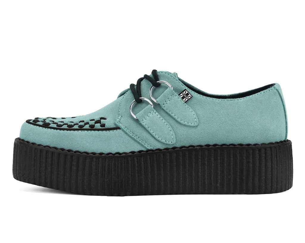 T.U.K. Shoes V3466 Pale Blue Suede Viva Mondo Creeper