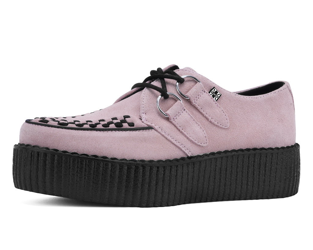 T.U.K. Shoes V3467 Misty Rose Suede Viva Mondo Creeper