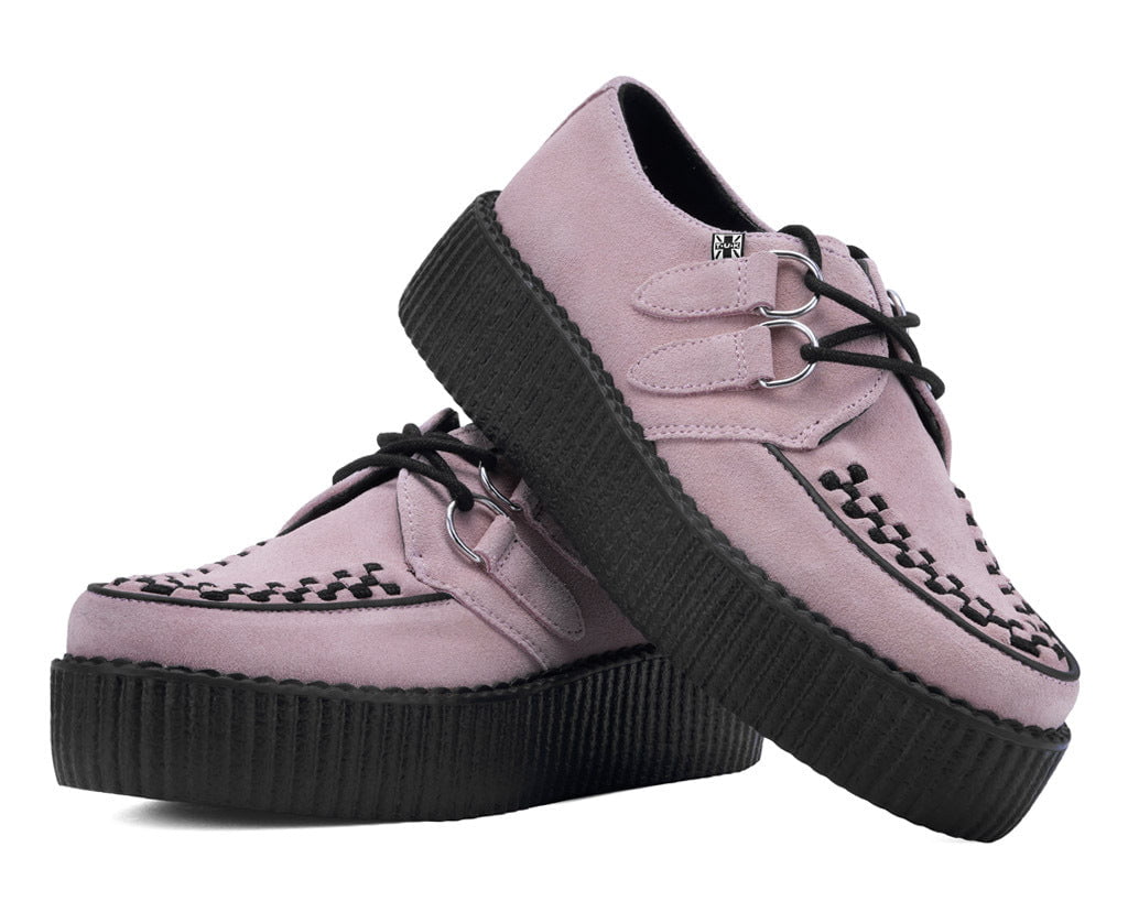 T.U.K. Shoes V3467 Misty Rose Suede Viva Mondo Creeper