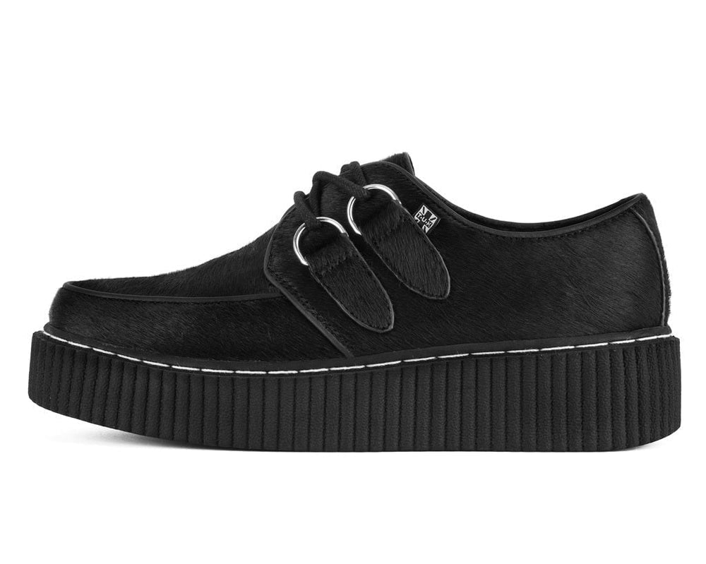 T.U.K. Shoes G3455 Black Cow Hair Vintage Creeper