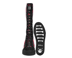 T.U.K. Shoes A3483 Tartan Canvas Knee Hi Spike Toe Sneaker Boot