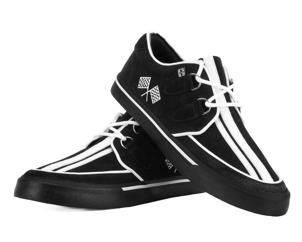 T.U.K. Shoes A3479 Black Suede Racing Creeper Sneaker