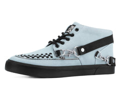 T.U.K. Shoes Grey Suede 5 - Eye Bondage Strap Sneaker