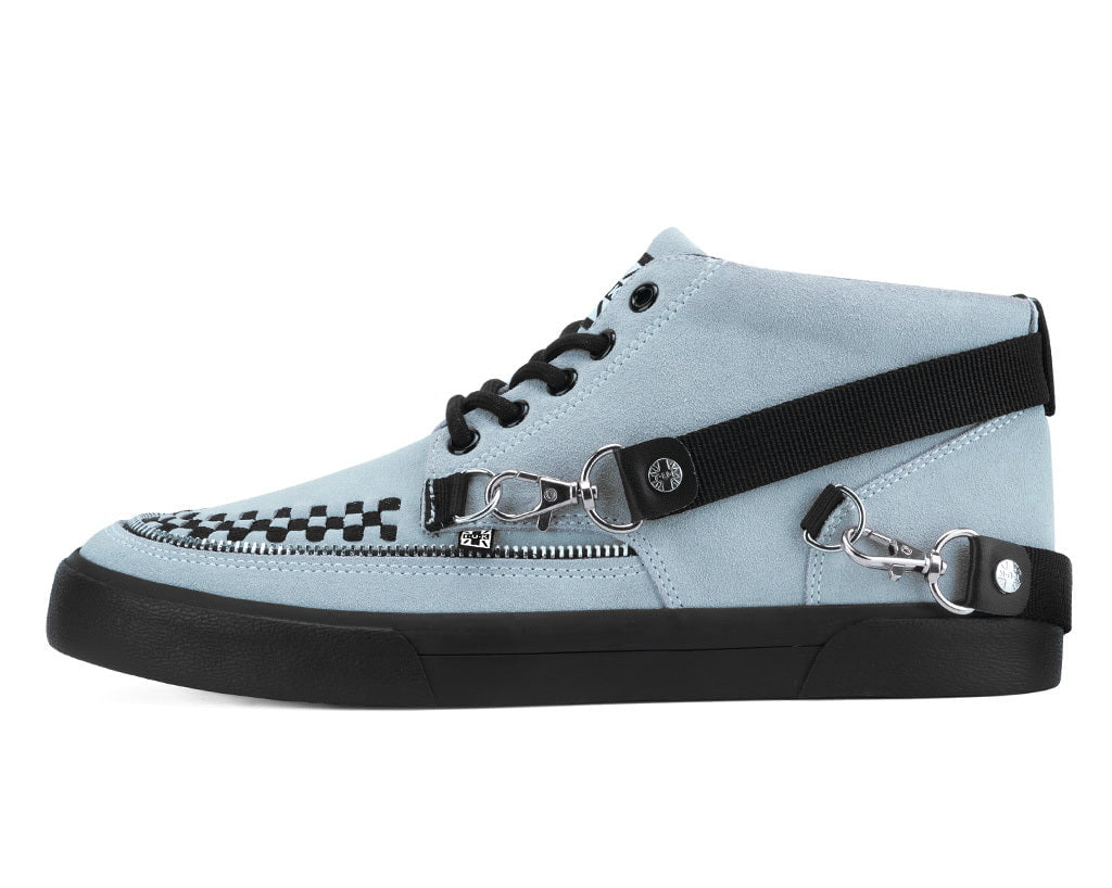 T.U.K. Shoes Grey Suede 5 - Eye Bondage Strap Sneaker