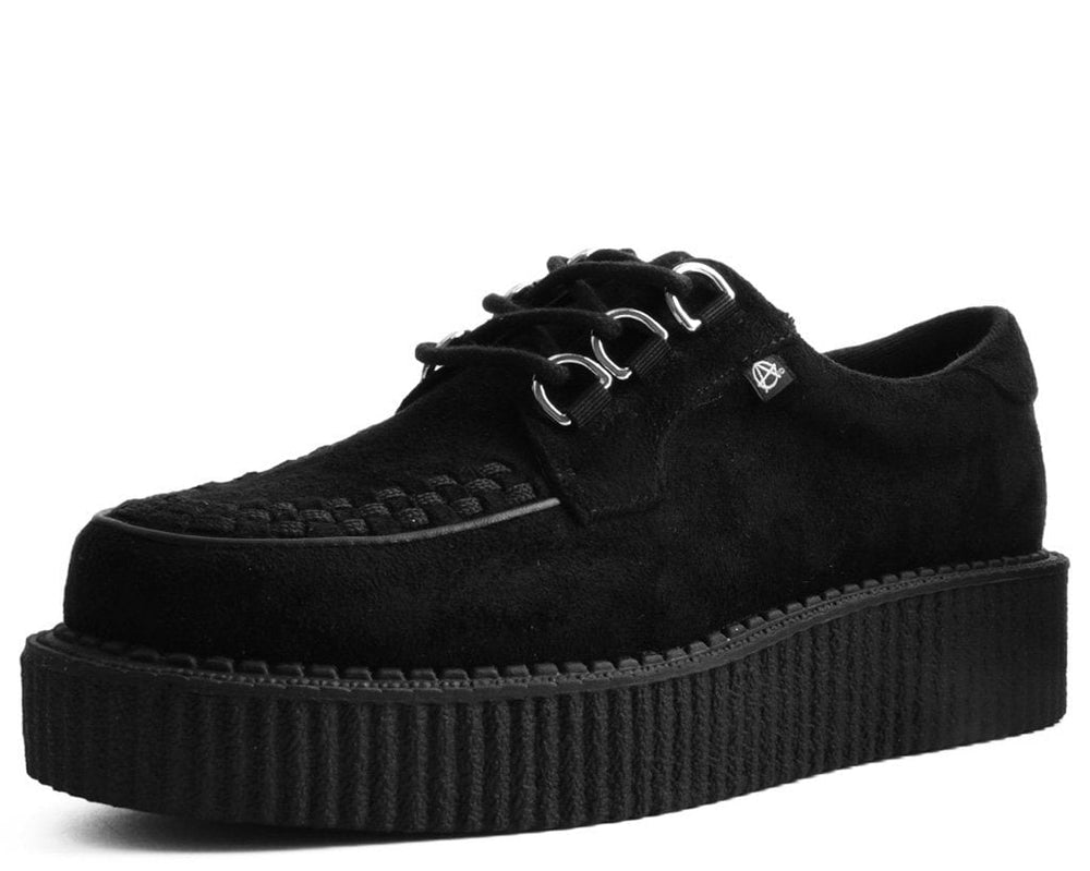 T.U.K. Shoes T2262 Black Faux Suede Anarchic Creeper